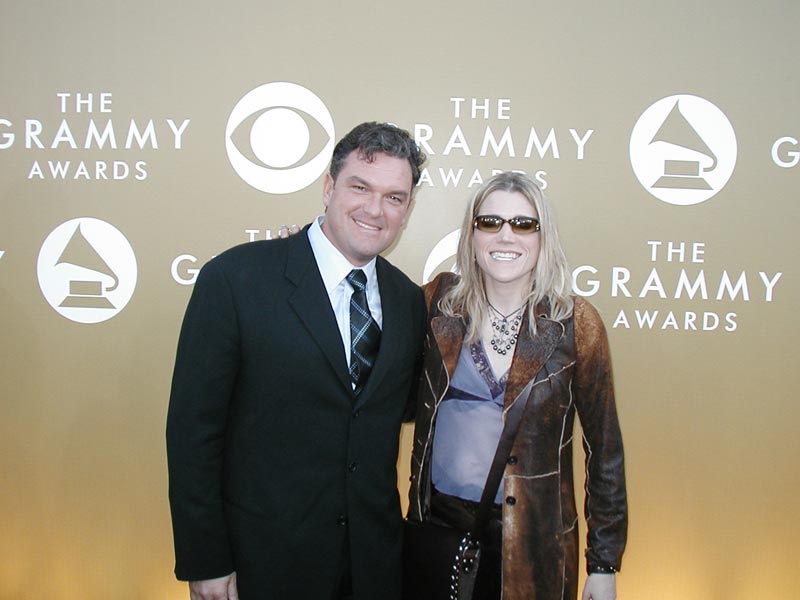 John Ovnik and Cathy in the press tent.